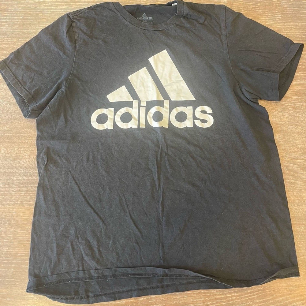 large black adidas logo shirt